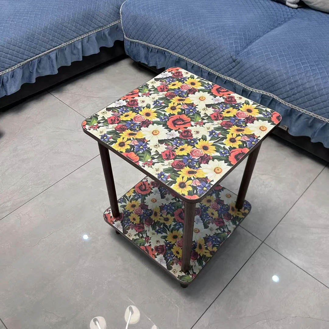 百花齐放双层小茶几边几小桌子家用床头柜小户型简约沙发边柜茶几