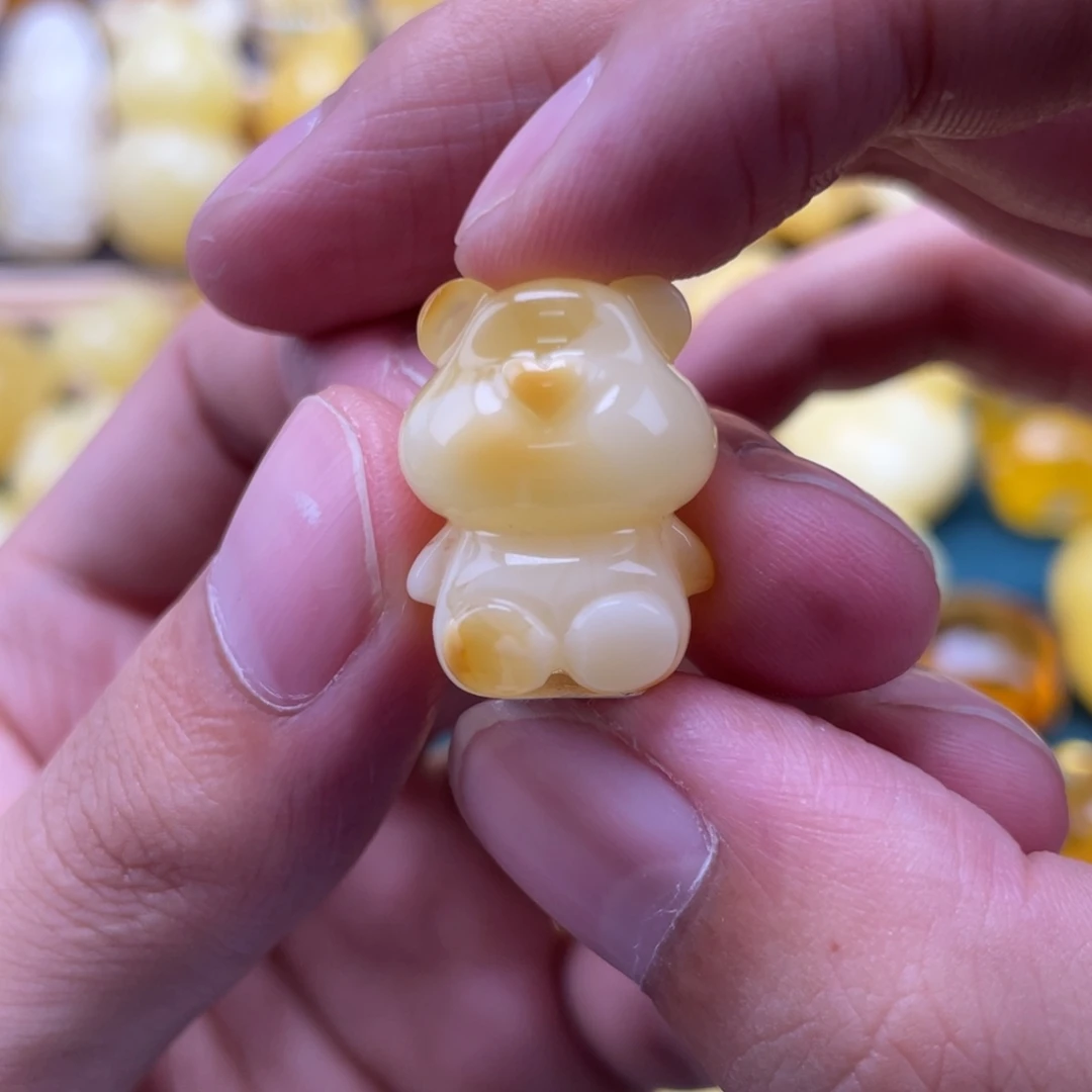 加***茶琥珀未镶嵌裸石蜜蜡