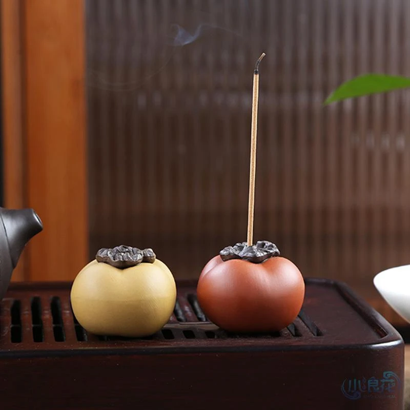 柿子香插座中式家用线香香插室内茶室禅意柿柿如意香插香QSE