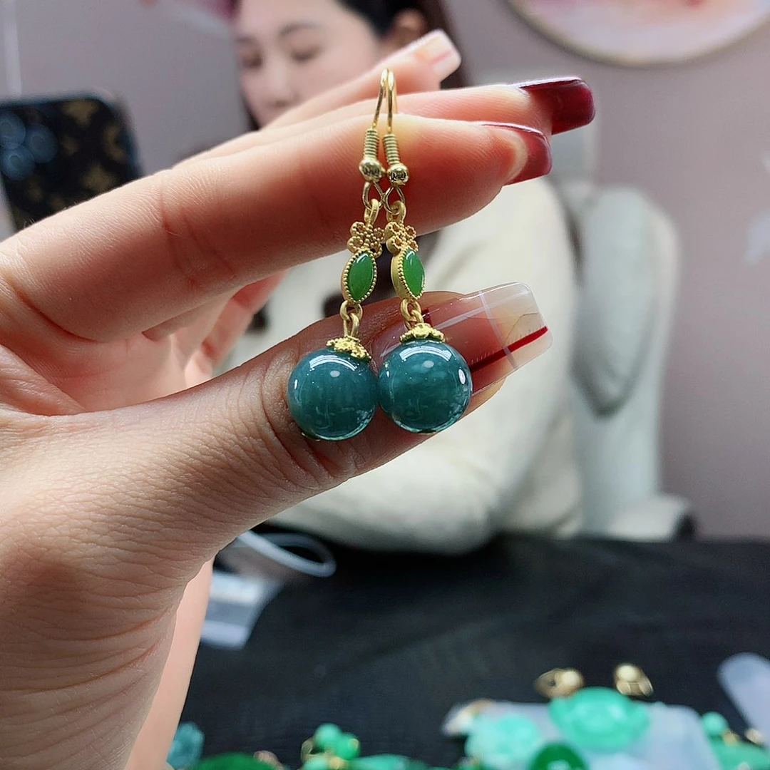 【闪购商品】翡翠耳饰未镶嵌，