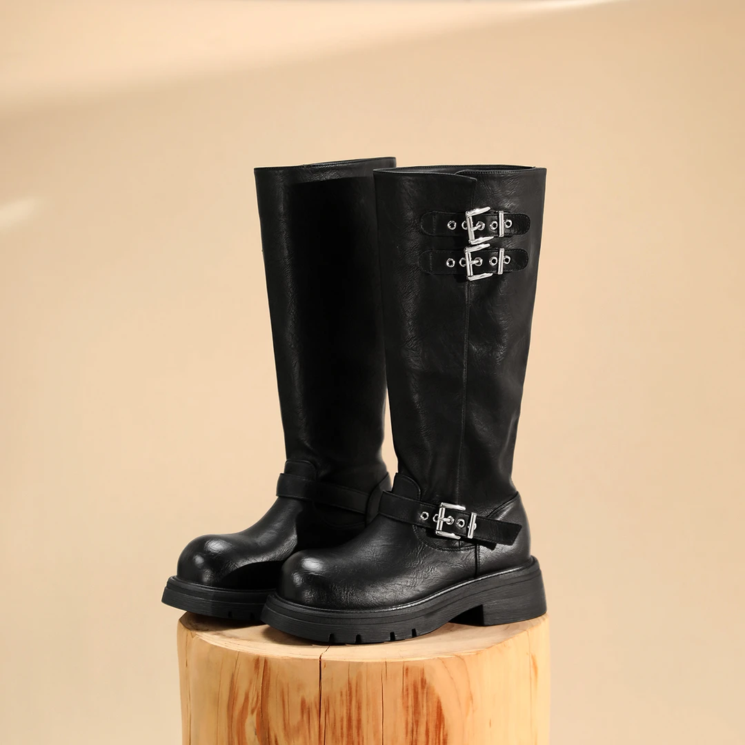 【唯品速度】7675-9冬季新款休闲靴时尚百搭马丁靴