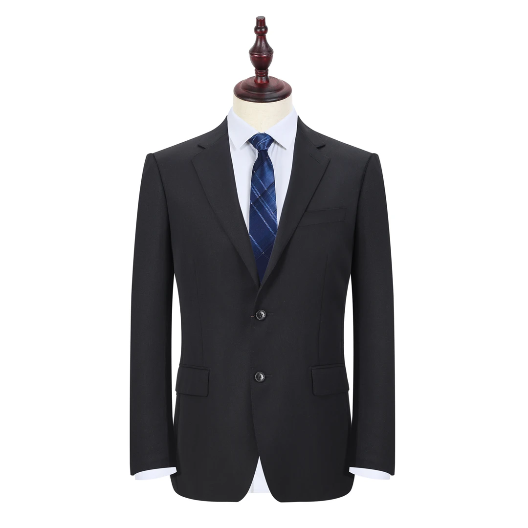36301-10单西  男士春秋西服商务休闲上班黑色西装 后中开叉