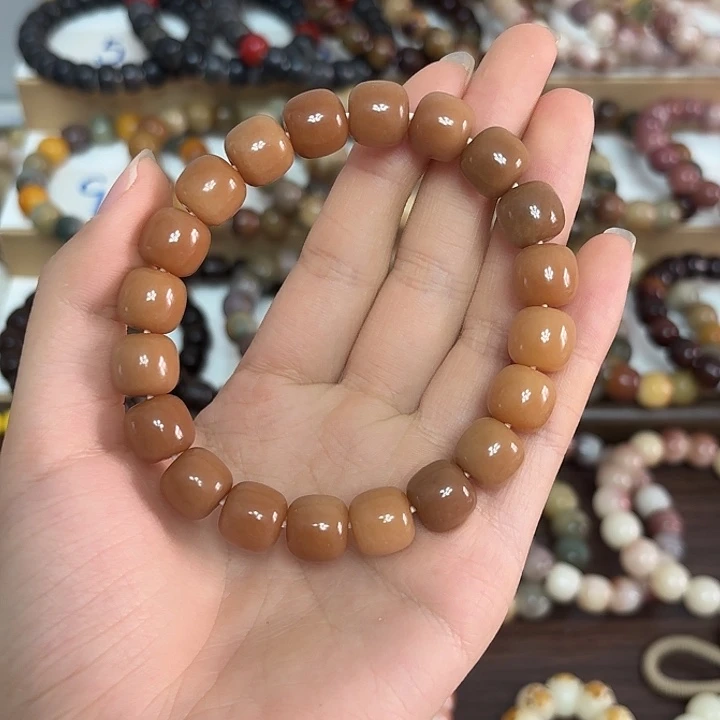 i****菩提根/象牙果手串卡12绒抛干磨桶珠