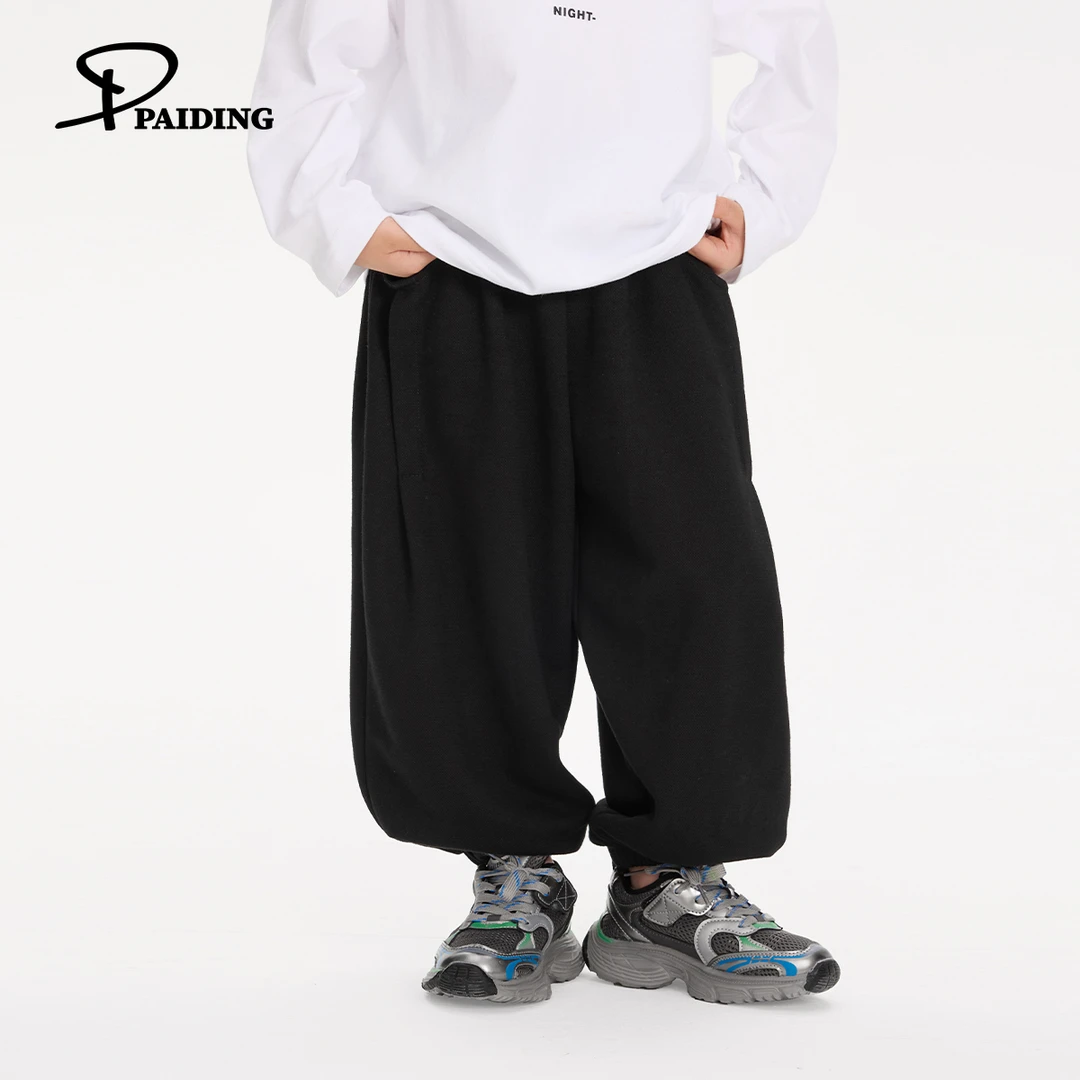 春秋装儿童韩版中大童时尚休闲宽松多色束脚卫裤WPD3006-WWPP