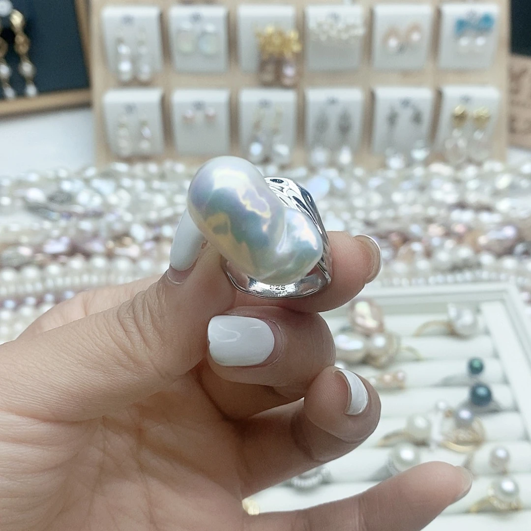 未镶嵌戒指淡水珍珠