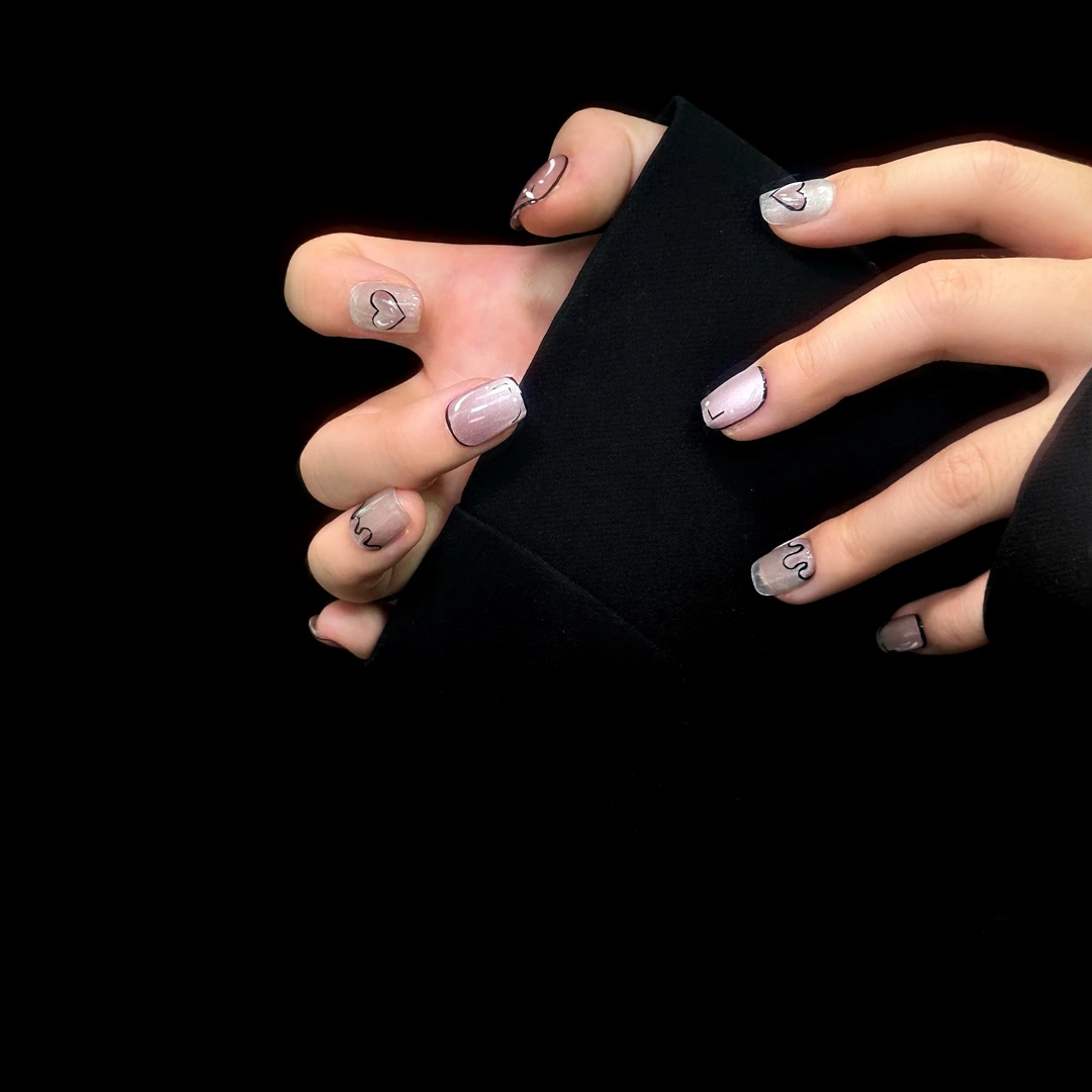 妲己的爱心—小福手纯手绘猫眼穿戴甲