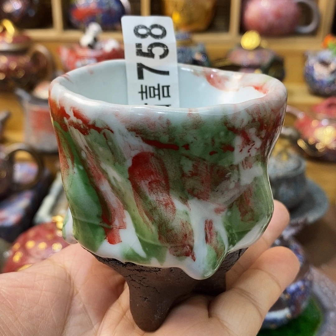 粗陶志野柴烧茶器