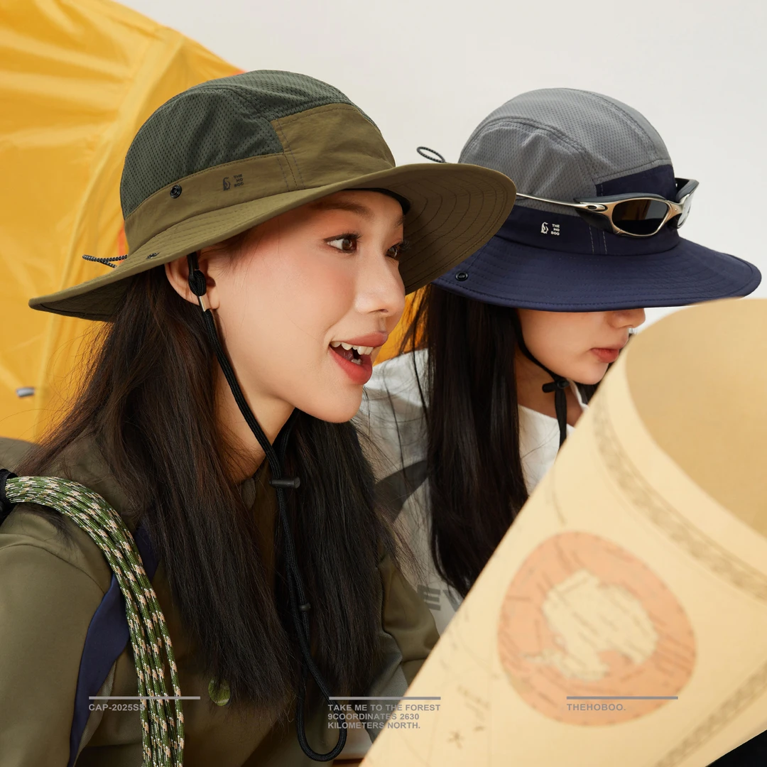 GEGEEN DOMOG户外轻薄透气渔夫帽男女夏季速干登山徒步防晒遮阳帽