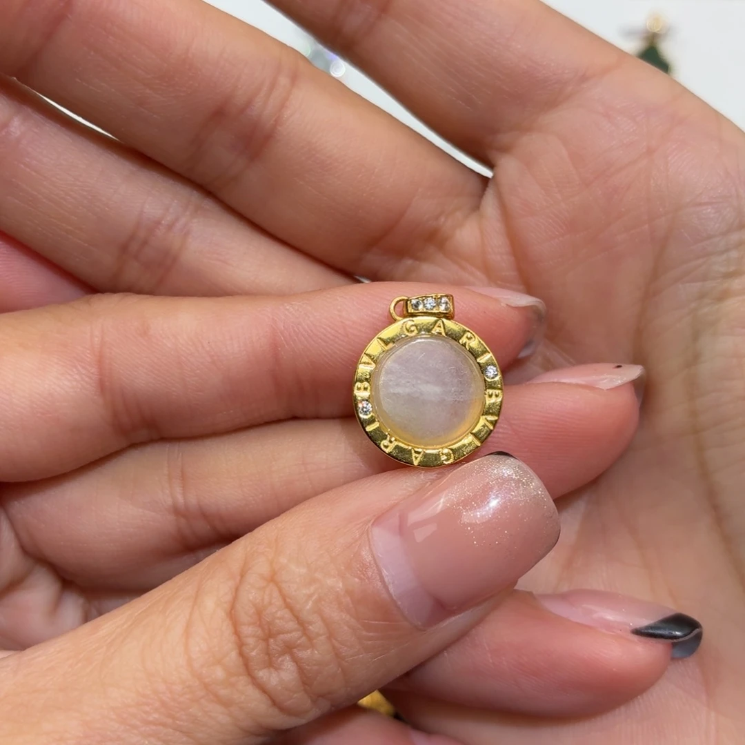 翡翠银S925镶嵌颈饰小吊坠