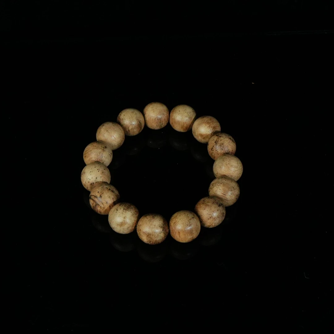 8039 斯里兰卡花珠沉香手串 1.4cm  9.08g