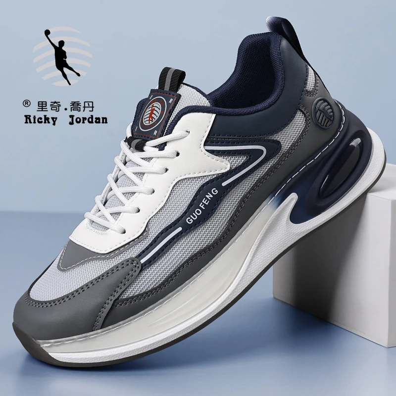 里奇乔丹正品男鞋春季新款透气网面休闲运动鞋防滑软底轻便跑步鞋