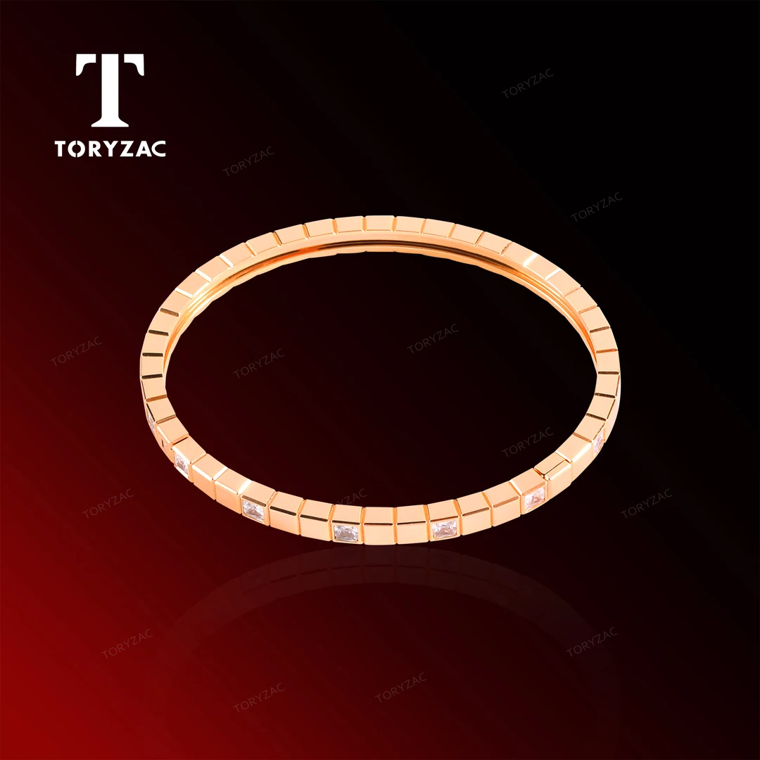 镀k金 CNC精工 冰块间钻时尚手镯  0780