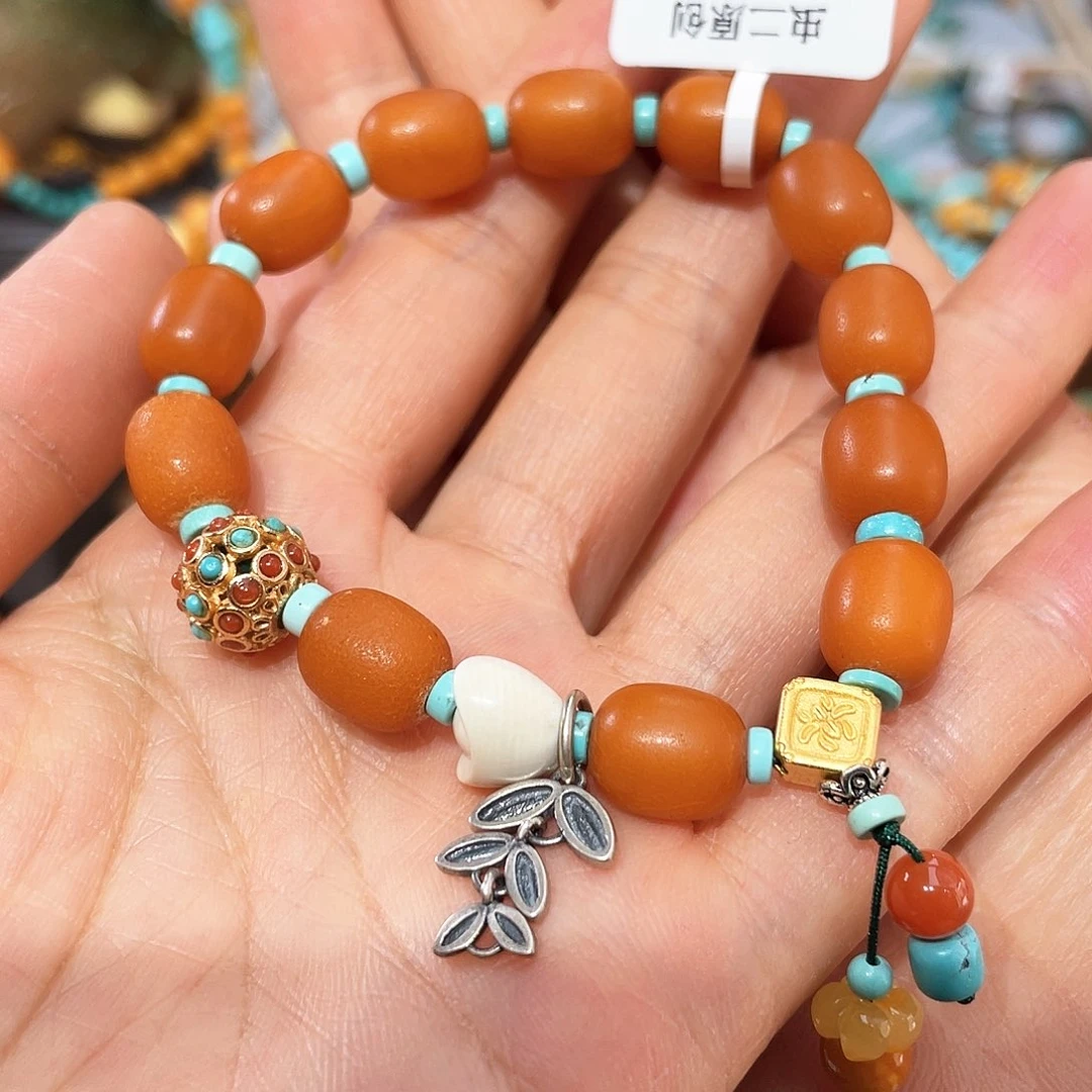 琥珀手链未镶嵌蜜蜡手链