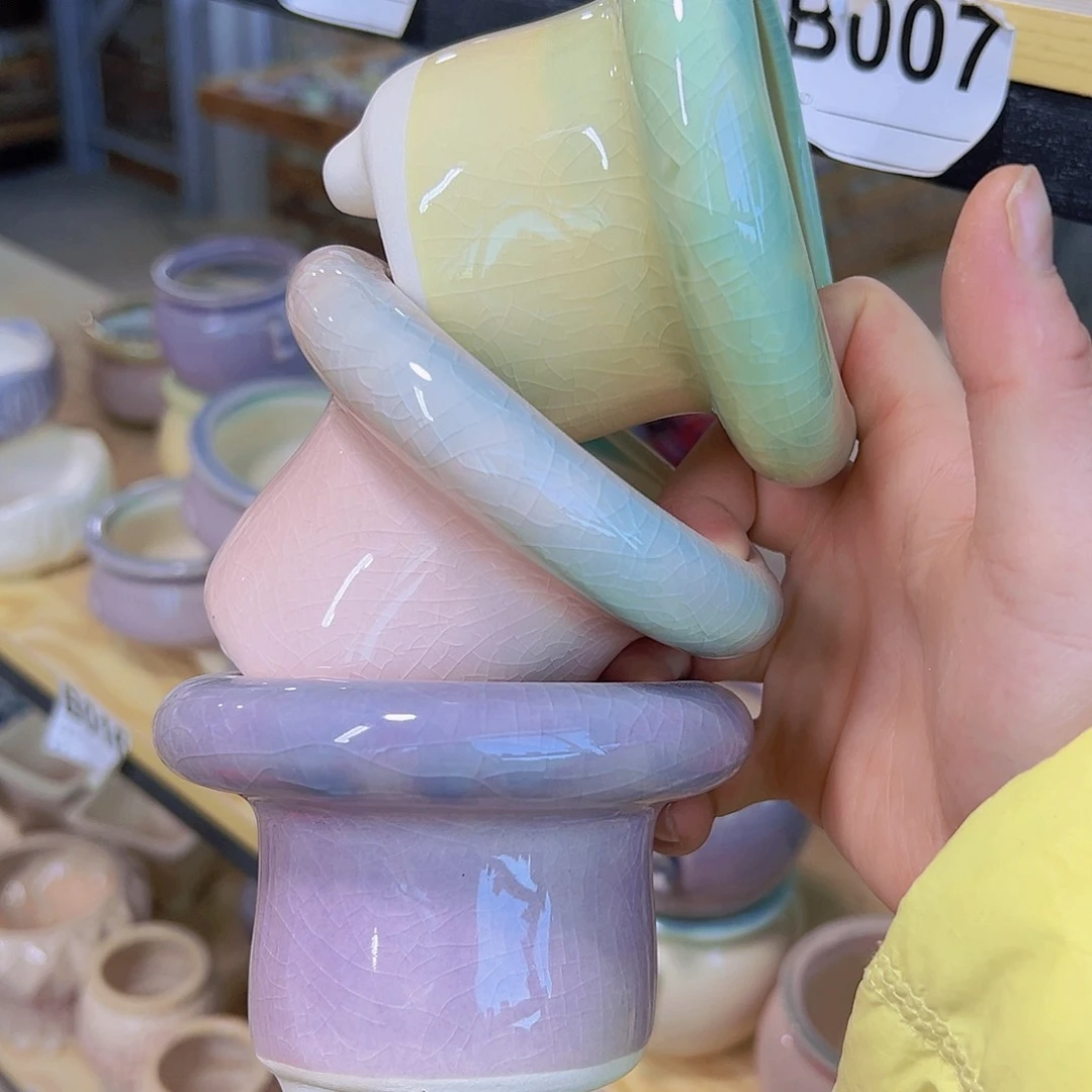 红陶陶瓷花盆当场满12包邮