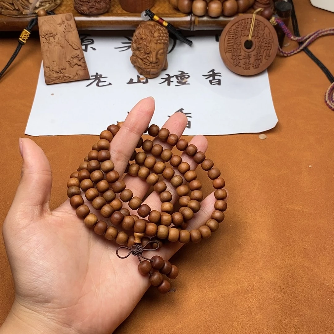 檀香木手串/手链7*8*108黑
