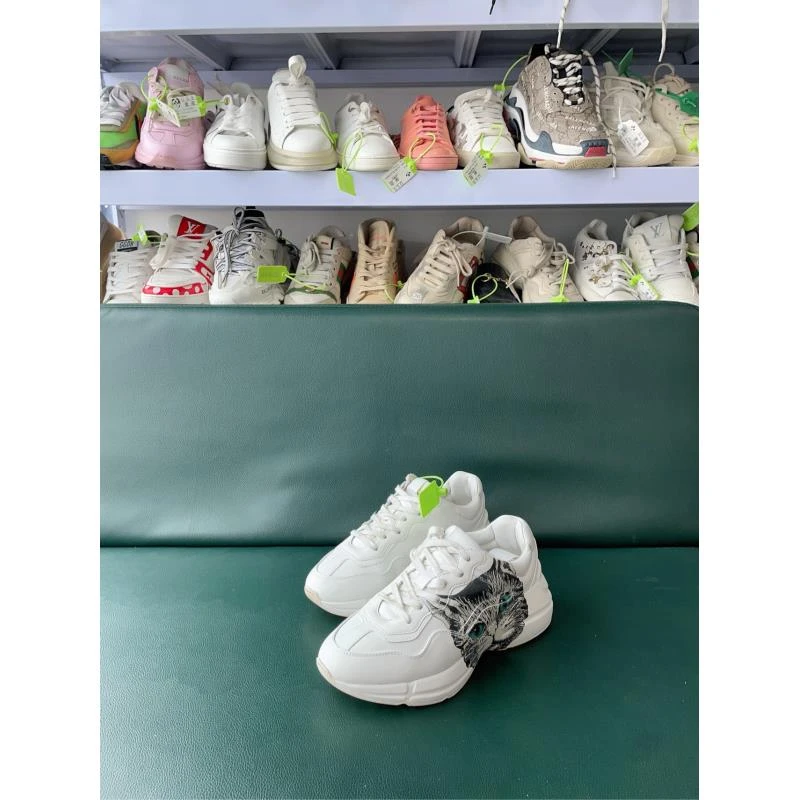 95新 GUCCI/古驰   GUCCI黑猫老爹鞋     37.5码 d2110