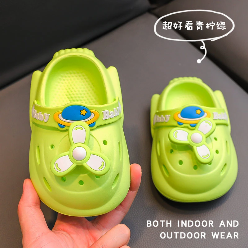 儿童男童夏季新款室内6-12岁防滑eva厚底可爱外穿宝宝包头凉拖鞋