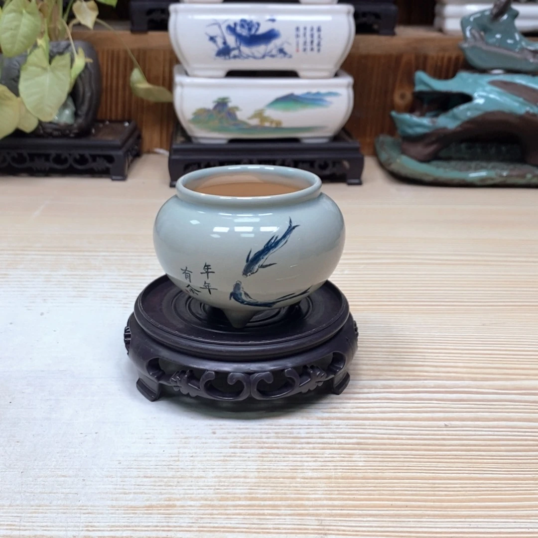 紫砂花盆陶瓷艺术花盆陶瓷