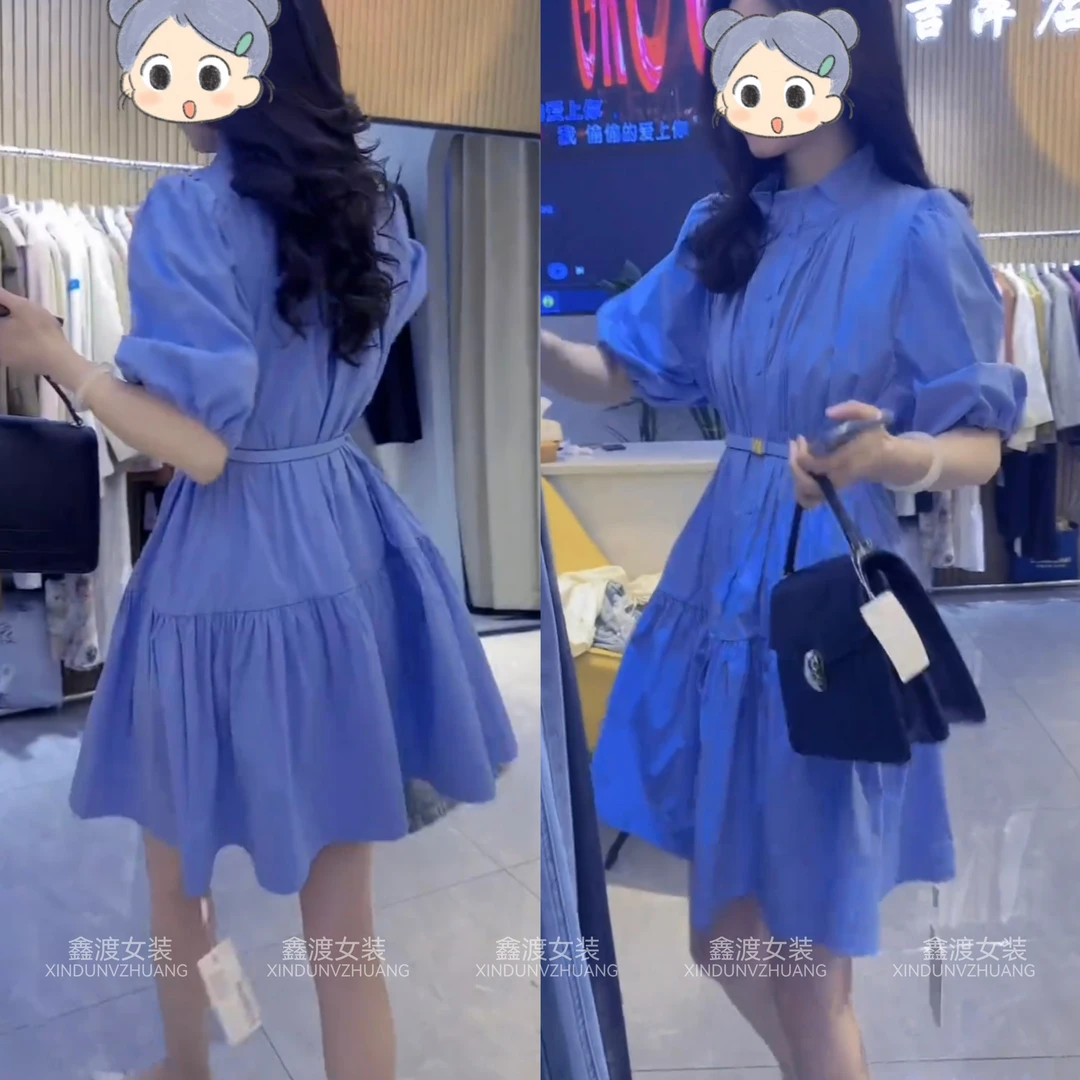 2025夏季新款时尚显瘦气质女士网红洋气连衣裙百搭款D21164