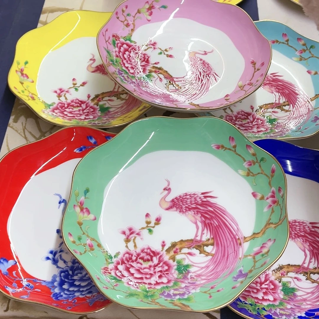 【闪购商品】骨瓷8英寸6花口深。。。。。。