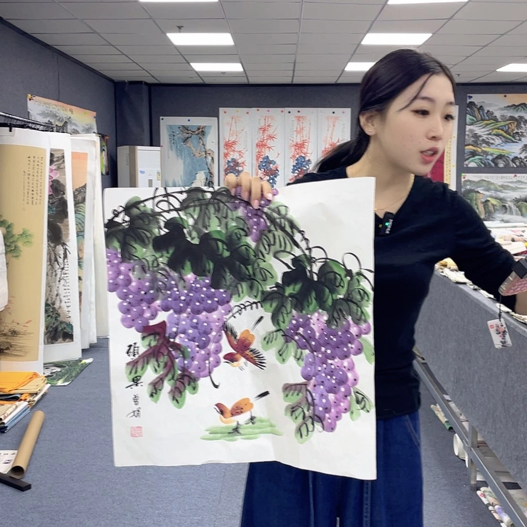 国画作品小姐姐放漏…