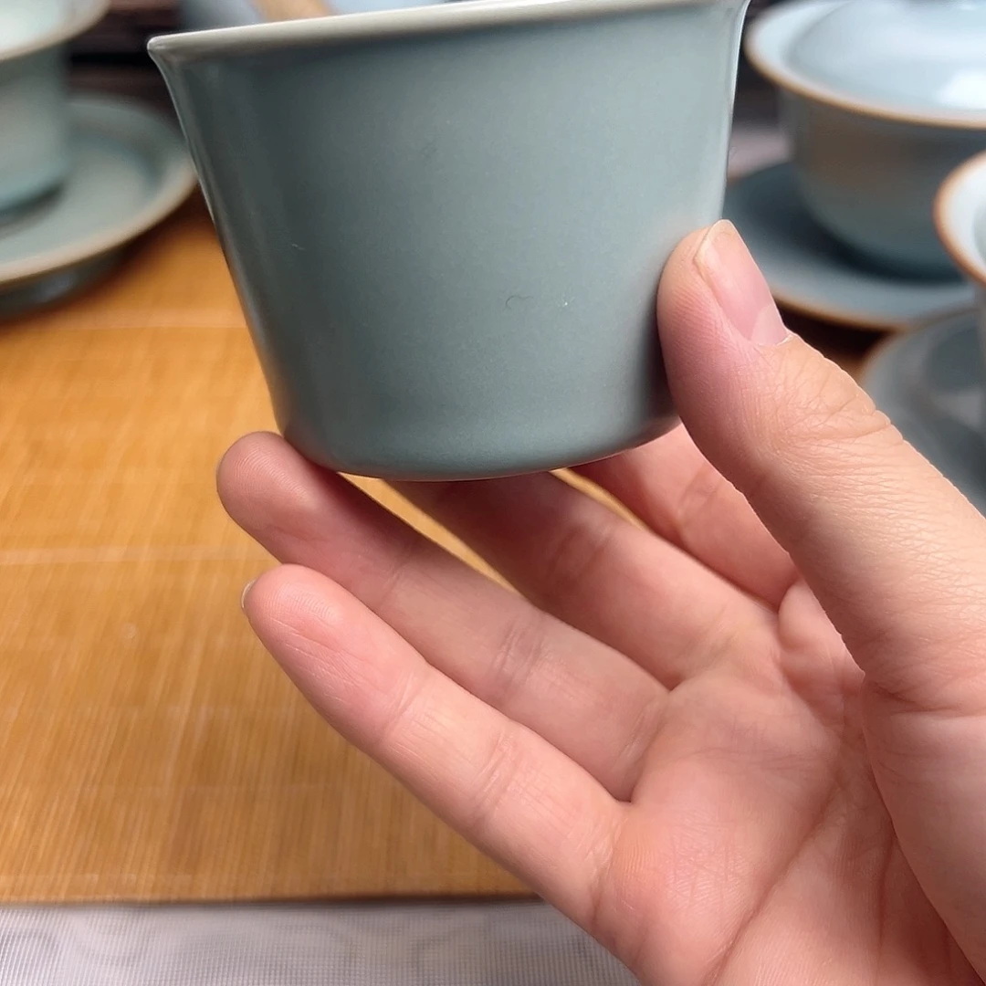 瓷片仿古天青主人杯呜呜呜