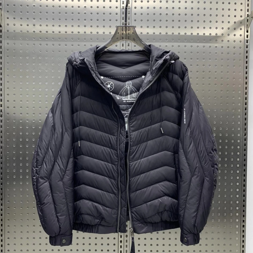 新款连帽轻薄御寒羽绒服男2025冬季简约百1518岁男款青少年羽绒服