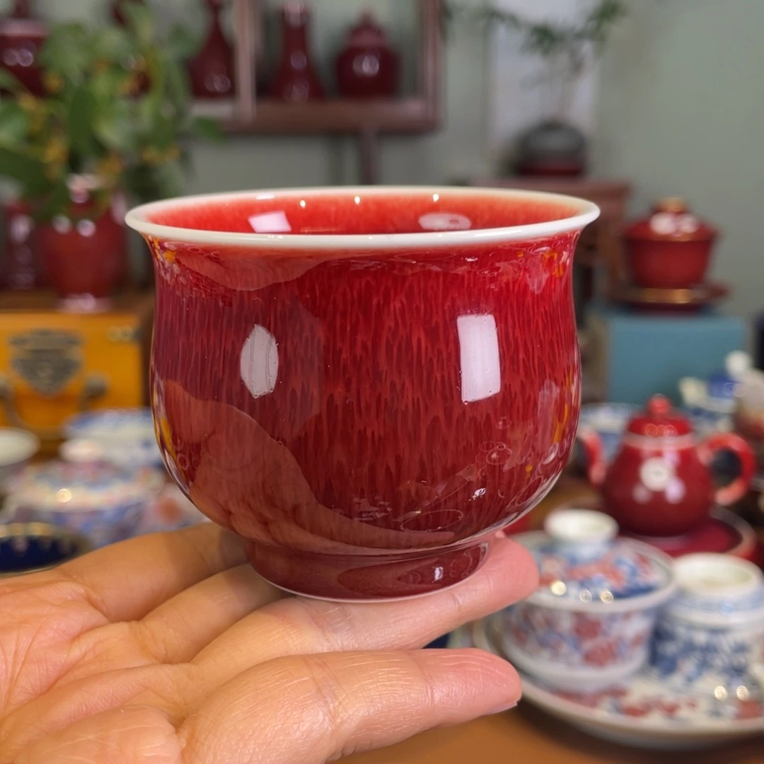 清欢雅玩原矿郎红圆满杯