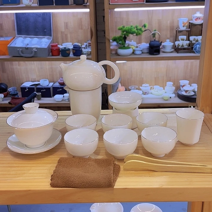 纯白羊脂玉套装套装