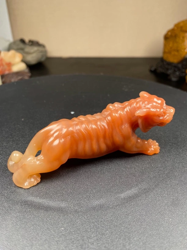 寿山石精品高货奇纹豹子