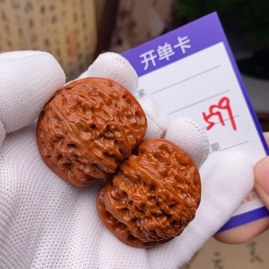 把件文玩核桃37球白599