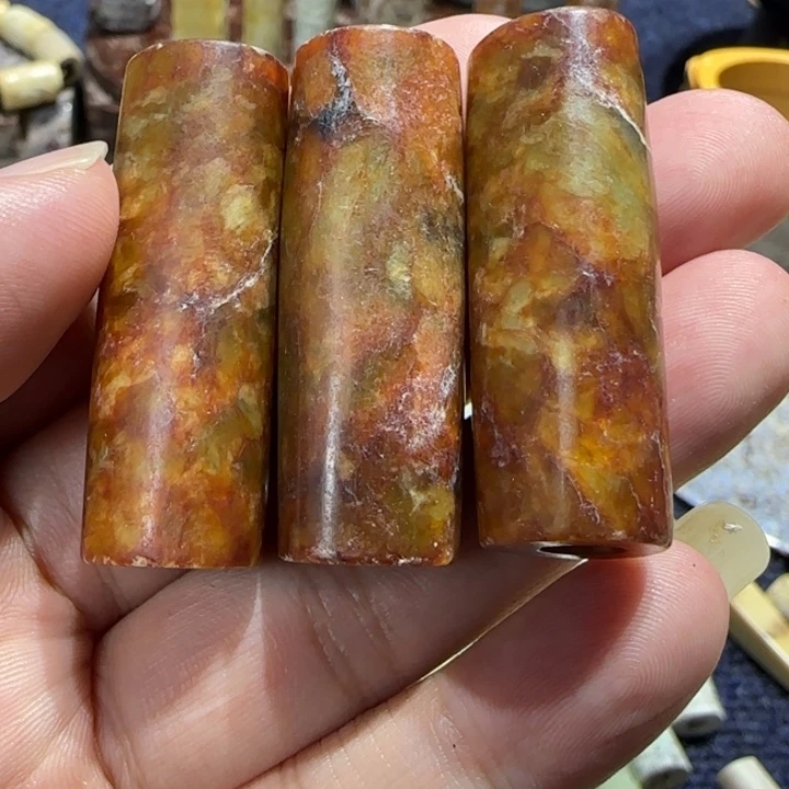 老***焦和田玉（糖玉）未镶嵌车挂良渚之水流经此地