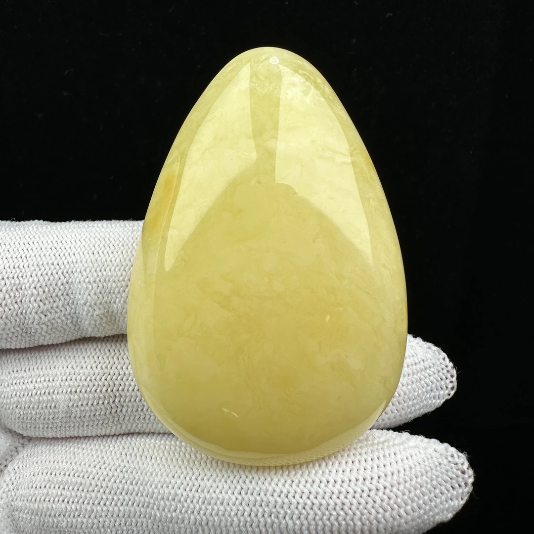 Y1871天然原矿蜜蜡水滴39x58x13mm 17.8克支持复检假一赔四