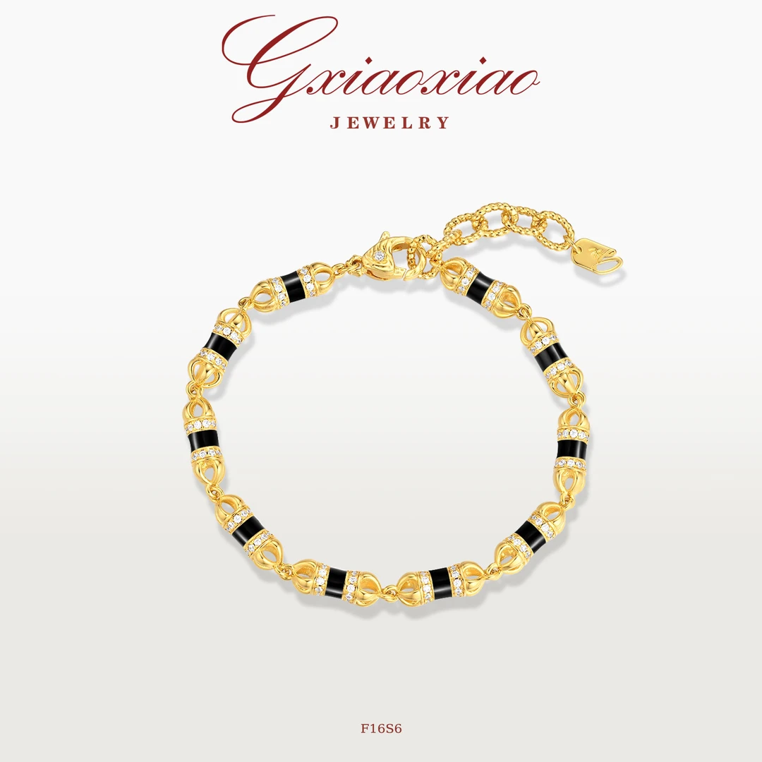 G XIAOXIAO 镀K金【金刚杵】高级新中式气质高级百搭手链 F16S6