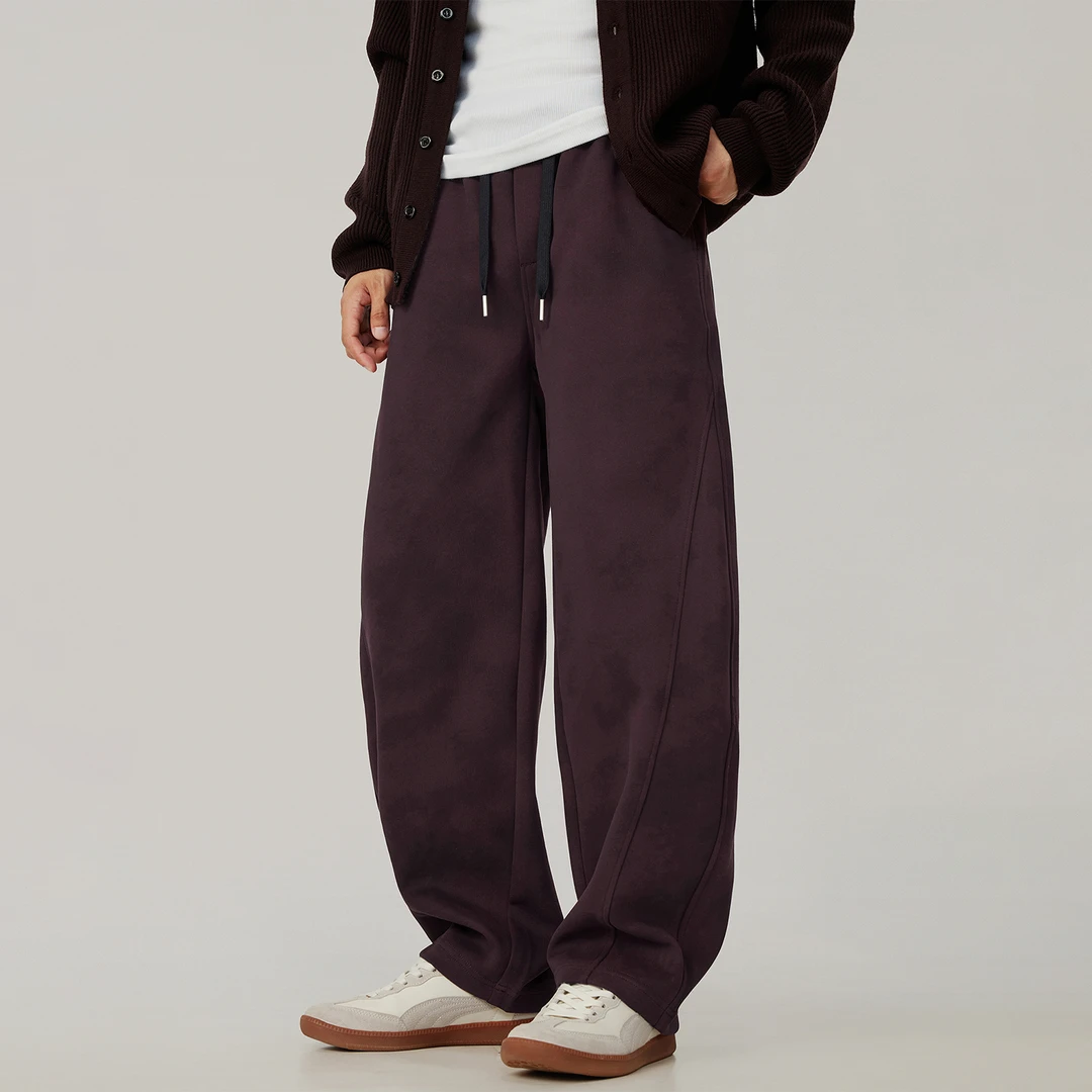 秋季潮牌美式水洗复古弯刀卫裤男款重磅廓形宽松直筒弹力休闲长裤