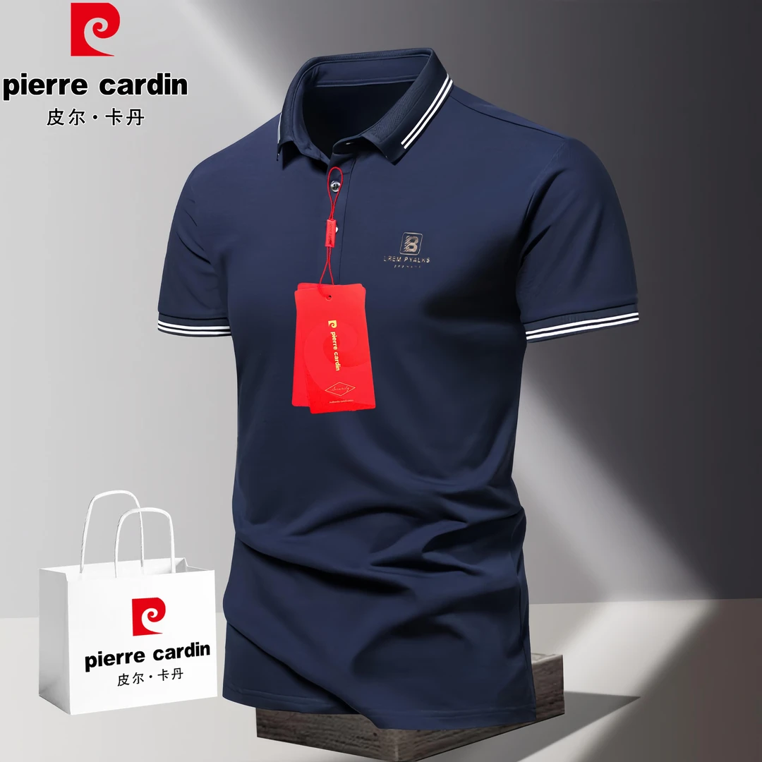 皮尔卡丹青年高档短袖POLO衫男士夏季ins潮流半袖薄款休闲翻领T恤