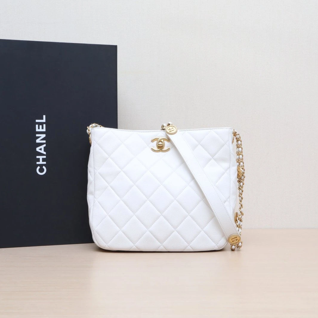 95新 Chanel/香奈儿 【念念特价】HOBO流浪包 小号 白色