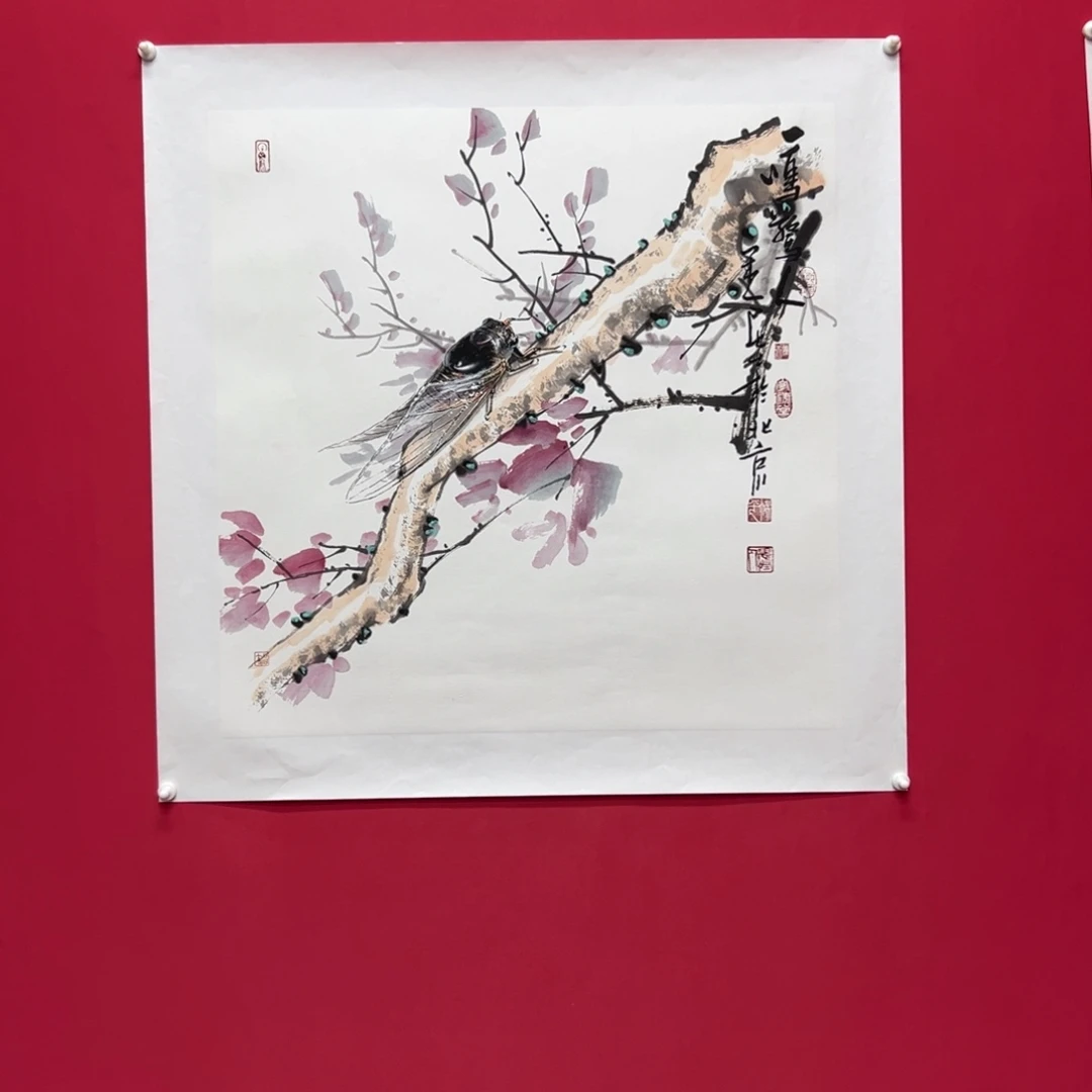Y***l国画柳平单蝉精品