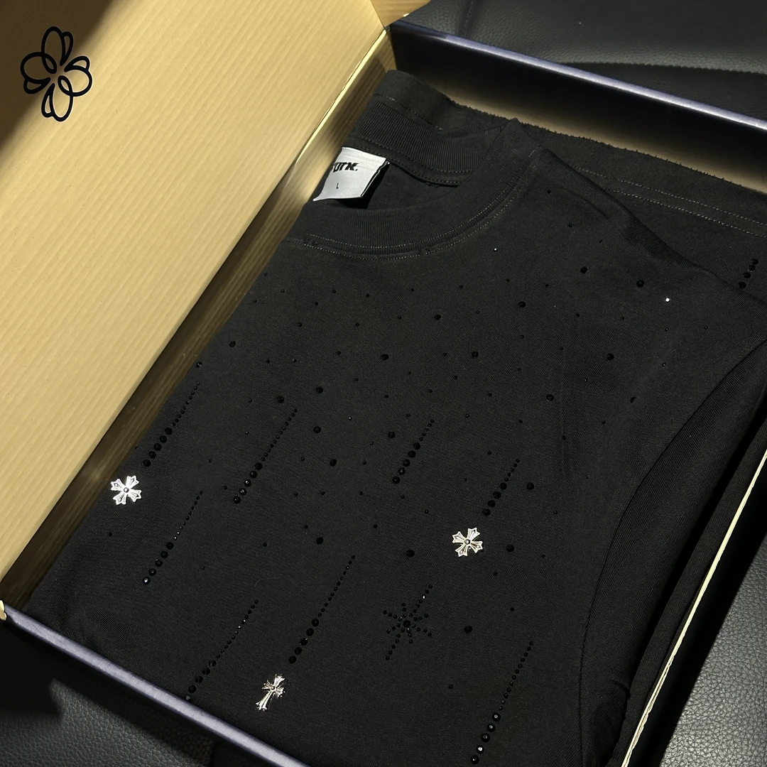 【7号链接-重工镶钻流星】SWAG男装夏季欧货潮牌短袖T恤高级感2536