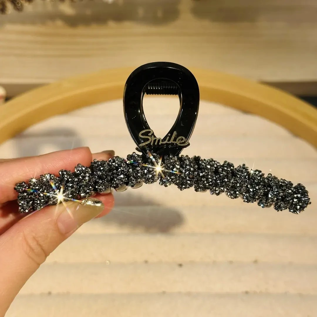 L06黑色麦穗抓夹轻奢气质时尚百搭11cm