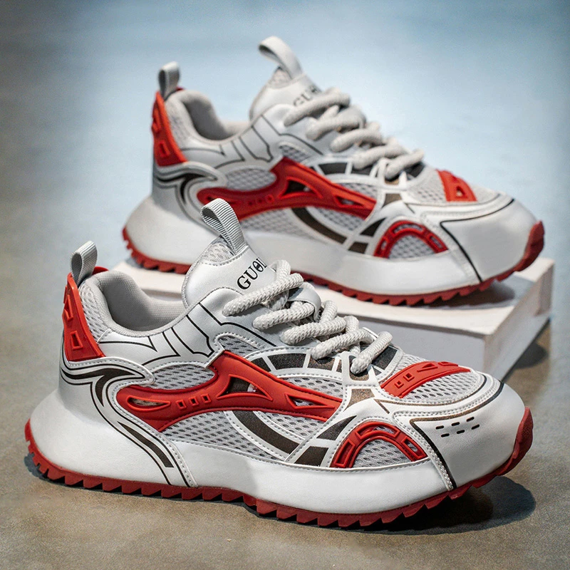 欧伦啄木鸟EUROTUCANO夏季男鞋防滑耐磨厚底透气板鞋休闲网面鞋子