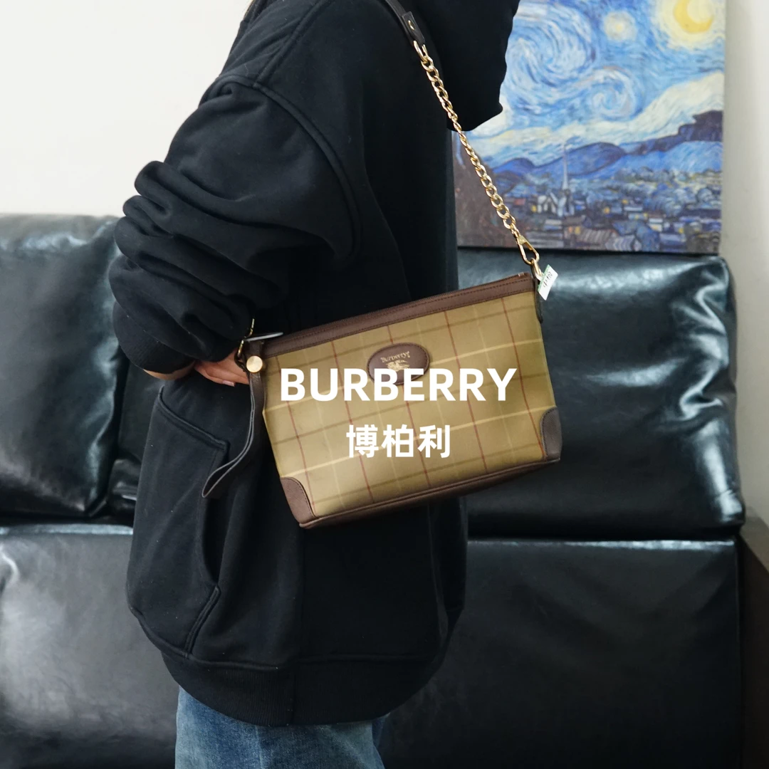 95新 BURBERRY/博柏利 格纹单肩包/HD01310033/0033
