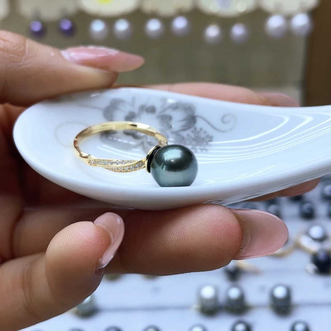 海水珍珠戒指银S925镶嵌