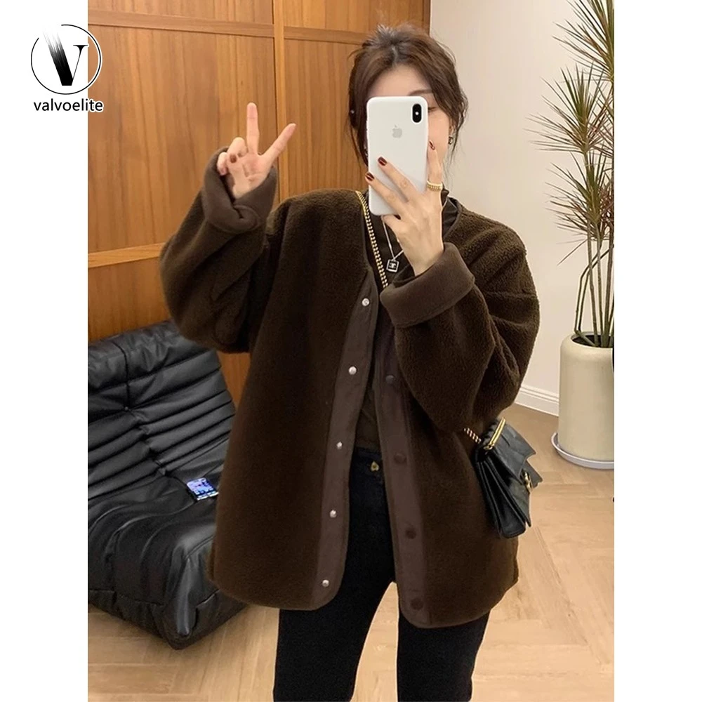 VALVOELITE外套女式秋冬新款流行时尚显瘦气早秋大码女式条纹外套