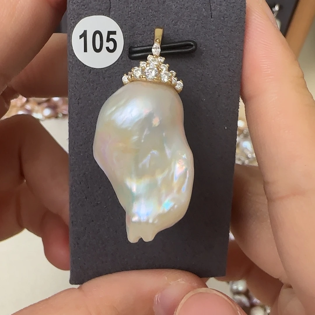 颈饰银S925镶嵌淡水珍珠