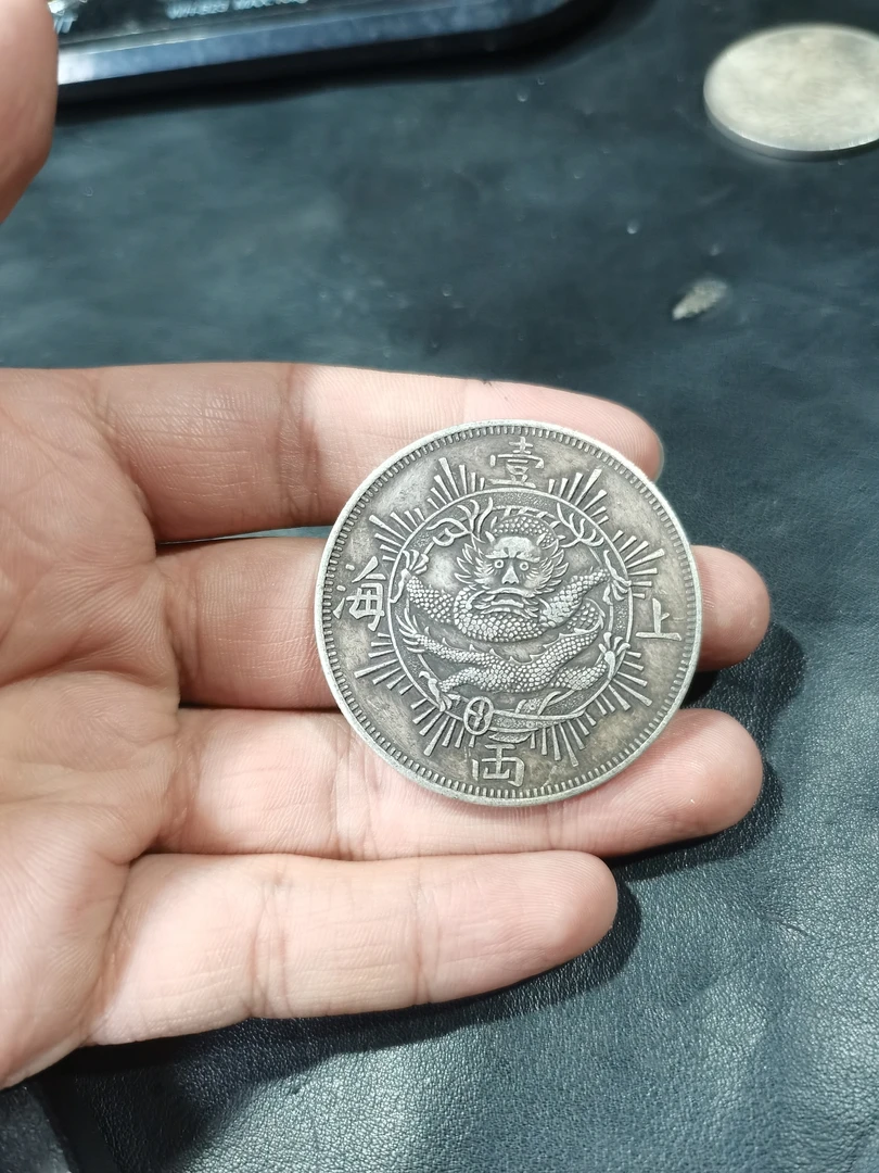 蓝色大盘子手工精美摆件5