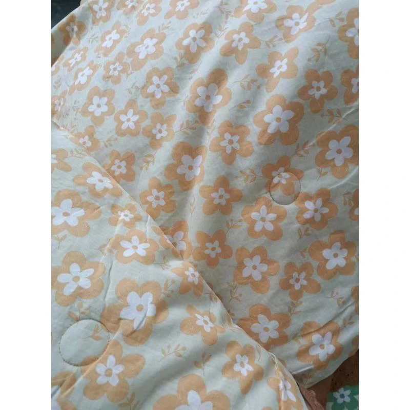 专享【京かわ会社】全棉水洗棉双层纱夏被200*230cm 五瓣花黄