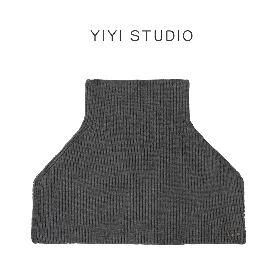 【布拉格恋人搭配】<YiYiii>秋冬套头百搭针织高领开叉外搭披肩围脖