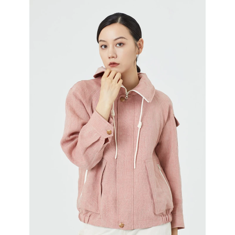 啦娜菲LANAFAY春款桃粉色外套L3C119