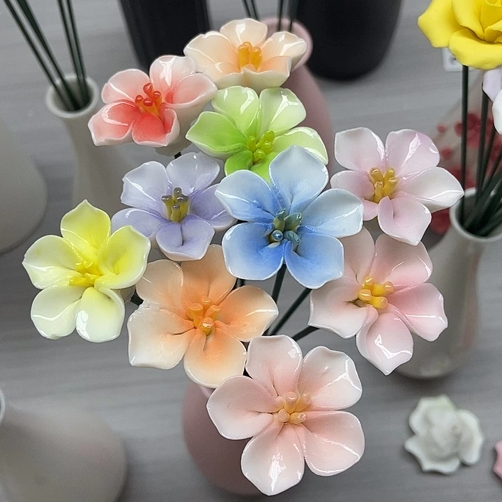 陶瓷纯手工捏花设计